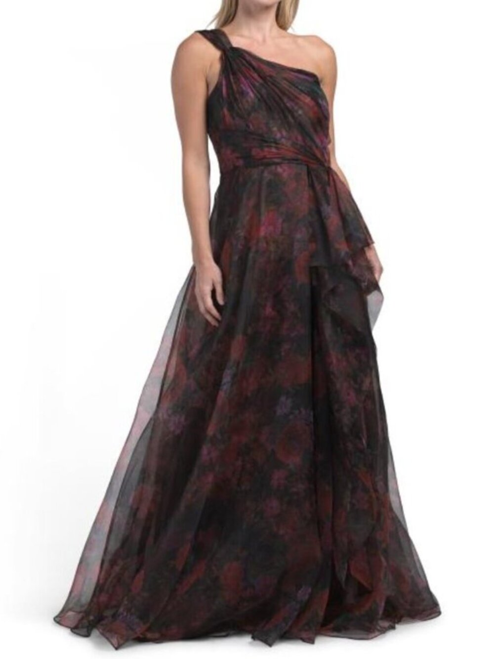 THEIA Rue One Shoulder Gown